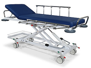 Modell 2220XL/H - Transportliege, Aufwachliege mit 2-teiliger Liegefläche und hydraulischer Höhenverstellung