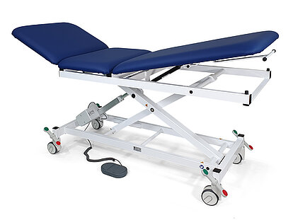 Modell 1050-00E - Behandlungs- und Therapieliege mit elektrischer Höhenverstellung, dreiteilige Liegefläche