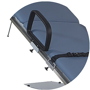 Side rails along lying surface (left and right side) for special tilt table equipment