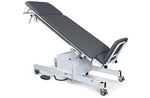 Model 90-00E with options: Head part manual positive adjustable (90-058), angle gauge (90-090), paper roll holder (1272); upholstery colour: 64-715 anthracite