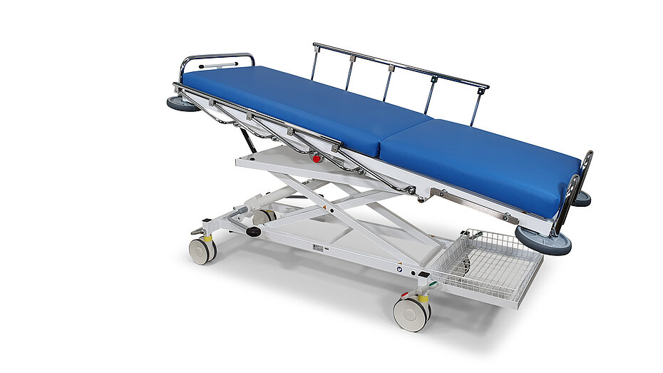Modell 2410XL/H - Stretcher, Transportliege, Aufwachliege mit Schocklagerung, abnehmbarer Polsterauflage und hydraulischer Höhenverstellung 2